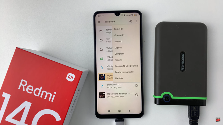 How To Transfer Files From External Hard Disk To Redmi 14C