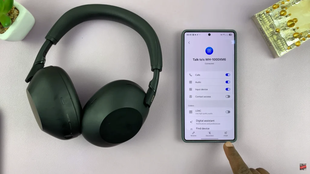 How To Unpair Sony WH-1000XM6 From Android Phone