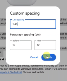 How To Apply Custom Line Spacing In Google Docs