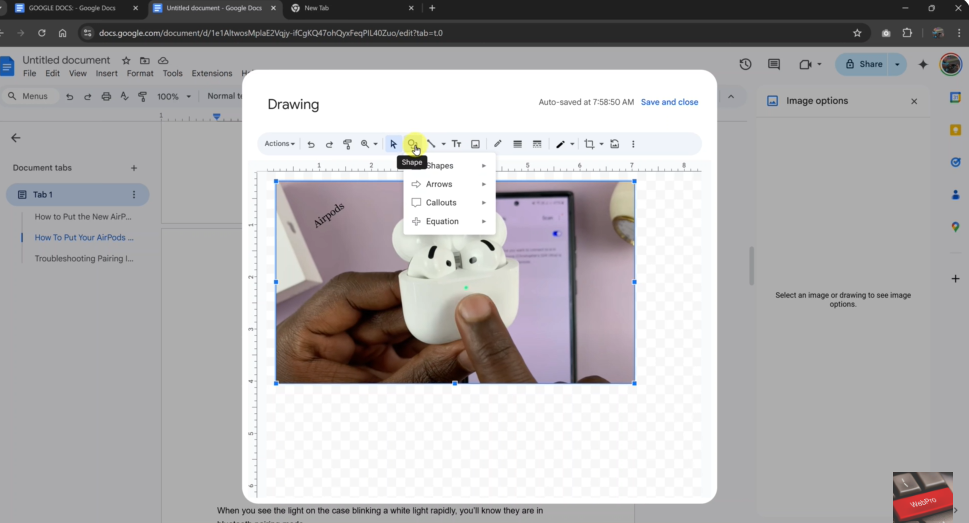How To Write & Draw On Images In Google Docs