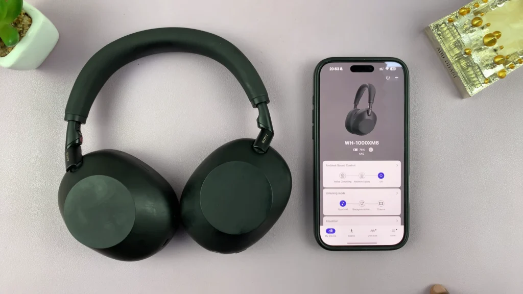 Sony WH-1000XM6 On Sound Connect App