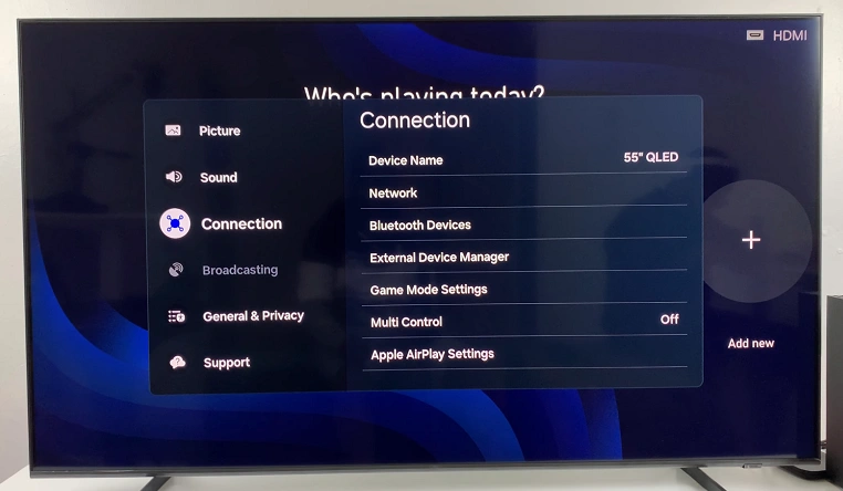 Samsung Smart TV Connection Settings