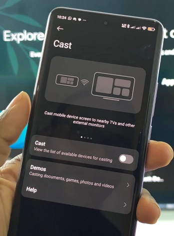 Cast Options On Redmi Note 14 Pro+