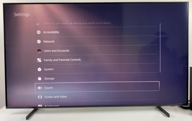 PS5 Sound Settings