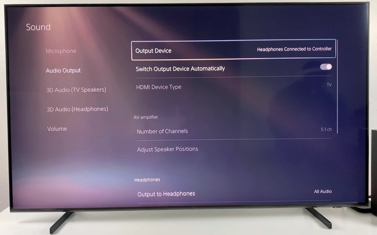 PS5 Sound Output Device