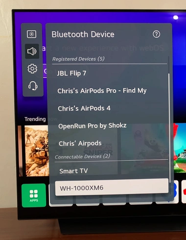 How To Pair Sony WH-1000XM6 Headphones To LG Smart TV
