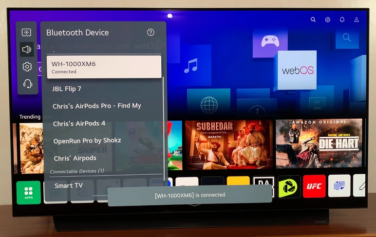 Connect Sony WH-1000XM6 Headphones To LG Smart TV