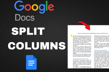 How To Split Google Docs Document Into Columns