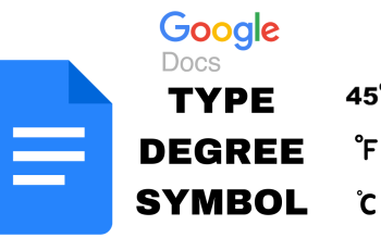 How To Type Degree Symbol In Google Docs