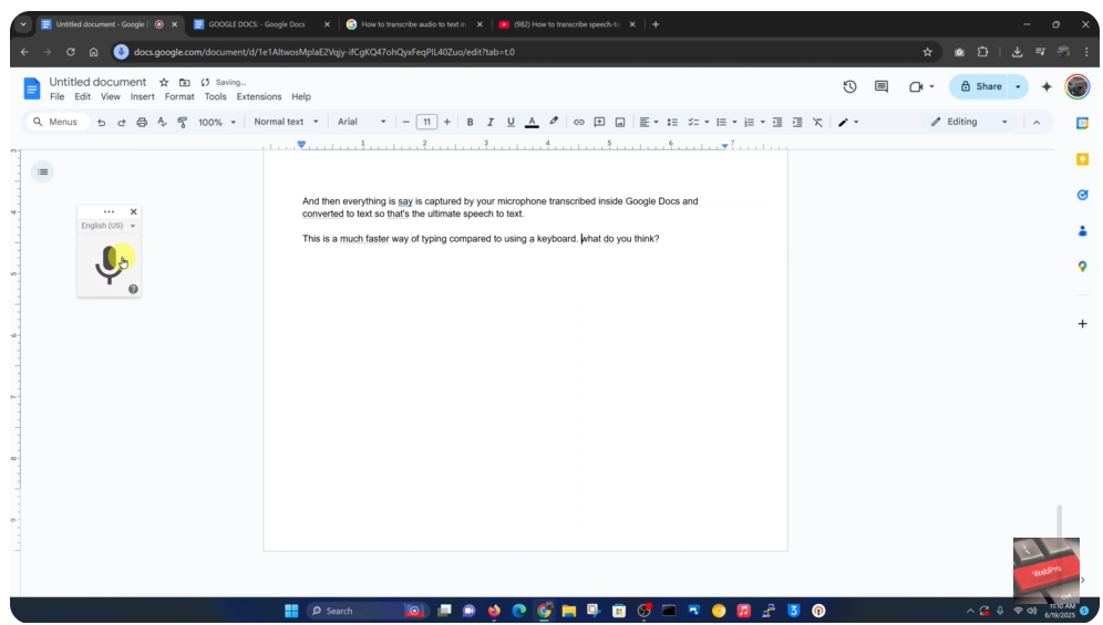 How To Transcribe Speech To Text In Google Docs